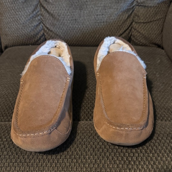 UGG Tan Suede Loafers with Cream Linings main image 4